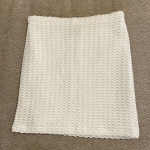 White Textured Skirt